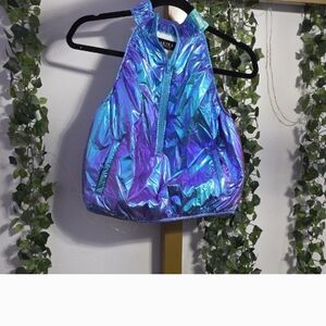 AKIRA Iridescent Blue and Purple Women's Top